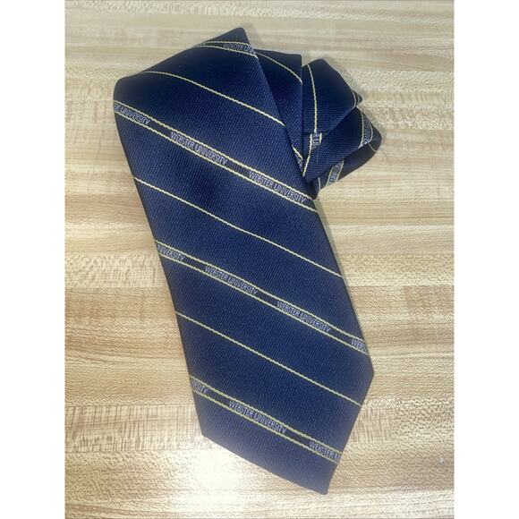 Official Webster University Alynn Neckwear Blue Gold Neck Tie College Missouri - Picture 1 of 8